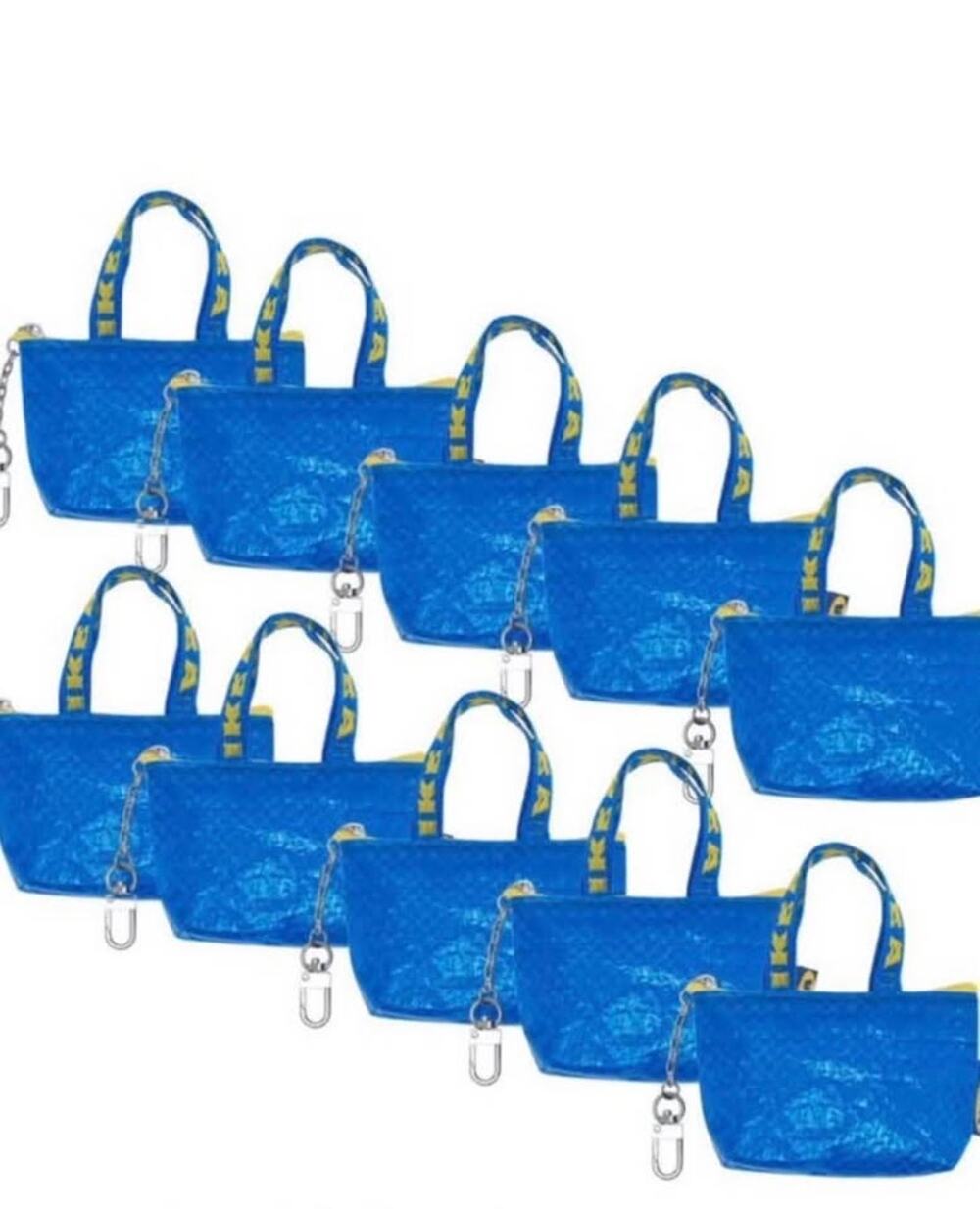 NEW ~  10 IKEA Knolïg Bag Mini Tote Keychains